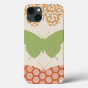 Sierlijke Vlinderpatronen op Crème Achtergrond Case-Mate iPhone Case