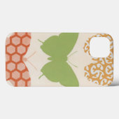 Sierlijke Vlinderpatronen op Crème Achtergrond Case-Mate iPhone Case (Achterkant (horizontaal))