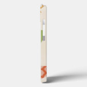 Sierlijke Vlinderpatronen op Crème Achtergrond Case-Mate iPhone Case (Achterkant / Links)