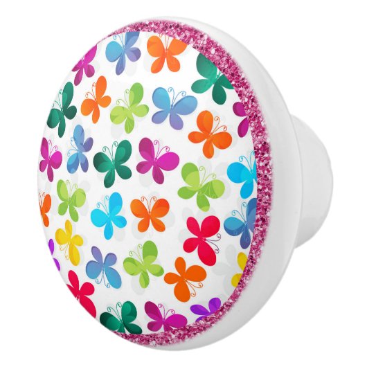 sierlijke vlinders keramische knop (Rechts)