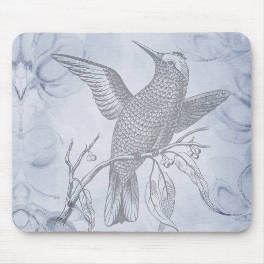 Sierlijke Vogel Kunst Schrift Muismat (Voorkant)