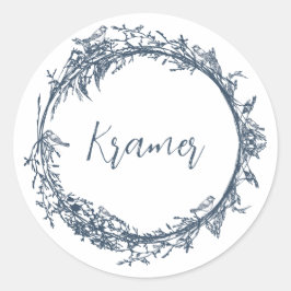 sierlijke vogel ronde sticker