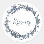 sierlijke vogel ronde sticker (Voorkant)