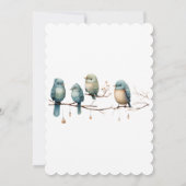 Sierlijke Vogels op Takken Pastel Baby Shower Kaart (Achterkant)