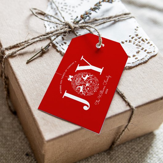 sierlijke vreugde | Aangepast naar en van Cadeaulabel