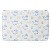 Sierlijke Walvis Patroon Cute Grote Badmat (Voorkant)