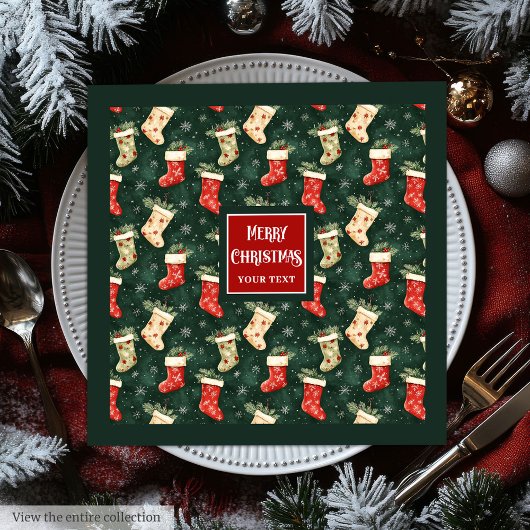 Sierlijke Waterverf gepersonaliseerde vakantie ser Servet