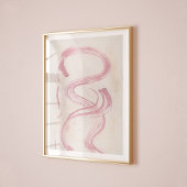 Sierlijke weelderige roze abstracte vrouwelijke mu poster