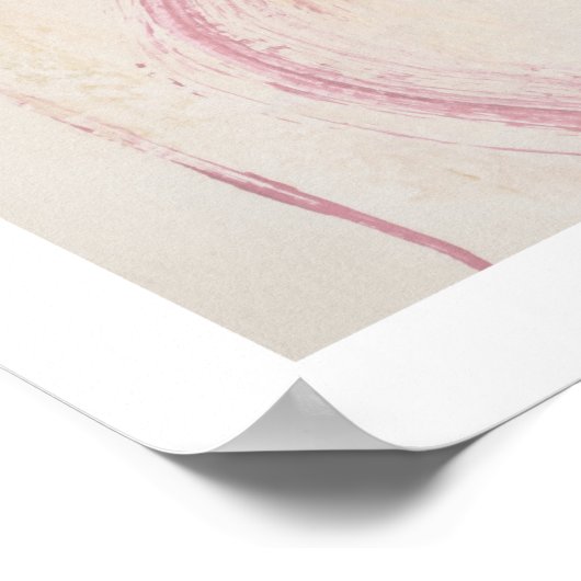 Sierlijke weelderige roze abstracte vrouwelijke mu poster (Hoek)