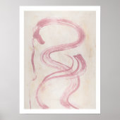 Sierlijke weelderige roze abstracte vrouwelijke mu poster (Voorkant)