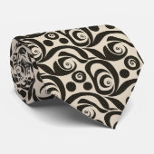 Sierlijke Whimsische Abstracte Moderne Rolpatroon Stropdas (Opgerold)