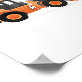 Sierlijke wiel lader bouwvoertuig decor poster (Hoek)