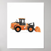 Sierlijke wiel lader bouwvoertuig decor poster (Voorkant)