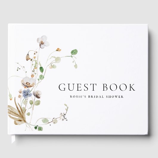 sierlijke wilde bloem gastenboek (Voorkant)