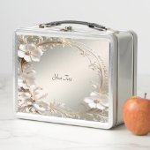 Sierlijke witte bloem lunchbox (In situ)