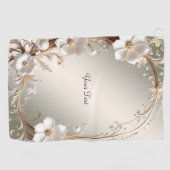 Sierlijke Witte Bloemengolfhanddoek Golfhanddoek (Horizontaal)