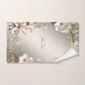 Sierlijke witte bloemenset handdoeken (Handdoek)