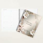 Sierlijke witte bloemrijke frame planner (Display)