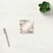 Sierlijke witte bloemrijke frame post-it notities post-it® notes (Kantoor)
