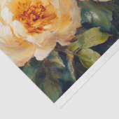 Sierlijke witte kip gele bloemen ontkoppeling tissuepapier (Detail)