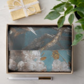 Sierlijke Witte Zwaan Bloesem Branches Decoupage Tissuepapier (Geschenk)