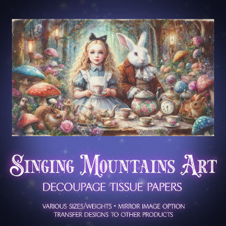 Sierlijke Wonderland Thee Scene Ambachtelijke Deco Tissuepapier