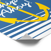 Sierlijke zee poster | Gele bootanker (Hoek)
