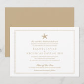 sierlijke zeester | Bruiloft Kaart (Voorkant / Achterkant)