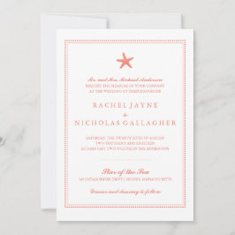 sierlijke zeester | Bruiloft Kaart