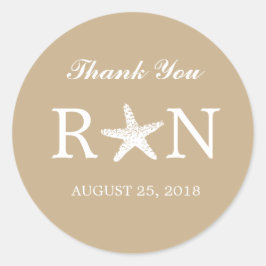 sierlijke zeester | Bruiloft Ronde Sticker