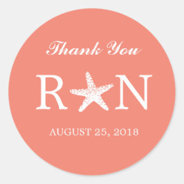 sierlijke zeester | Bruiloft Ronde Sticker