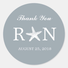 sierlijke zeester | Bruiloft Ronde Sticker