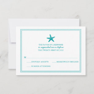 sierlijke zeester   Bruiloft RSVP