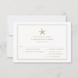 sierlijke zeester   Bruiloft RSVP