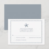 sierlijke zeester | Bruiloft RSVP Kaartje (Voorkant / Achterkant)