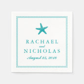 sierlijke zeester | Bruiloft Servet (Voorkant)