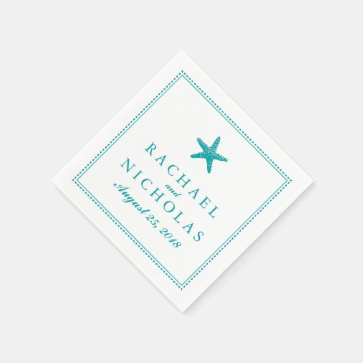 sierlijke zeester | Bruiloft Servet (Hoek)