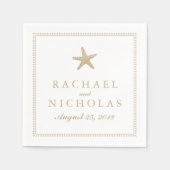 sierlijke zeester | Bruiloft Servetten (Voorkant)