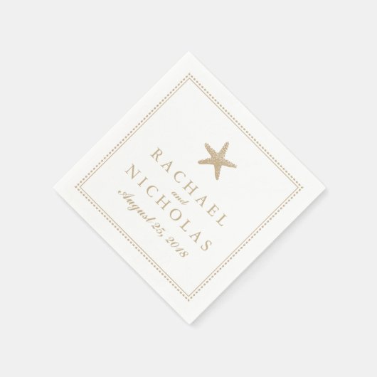 sierlijke zeester | Bruiloft Servetten (Hoek)