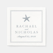 sierlijke zeester | Bruiloft Servetten (Voorkant)