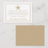 sierlijke zeester | Huwelijkscadeau Registry Informatiekaartje (Voorkant / Achterkant)