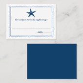 sierlijke zeester | Zitplaatsen Escort Kaart Plaatskaartje (Voorkant / Achterkant)