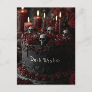 Sierlijke Zwarte Gotische Feestcake Briefkaart
