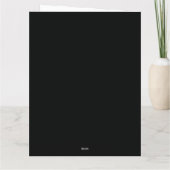 Sierlijke Zwarte Gotische Feestcake Kaart (Achterkant)