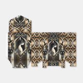 Sierlijke Zwarte Kat Abstract Geschenkdoosje Bedankdoosjes (Uitgevouwen)