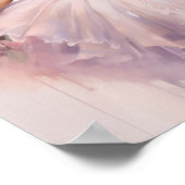 Sierlijke zwarte suiker pruim fee in roze tutu poster (Hoek)