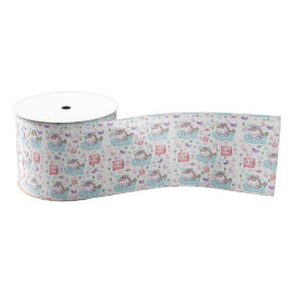Sierlint Blauw Roze Eenhoorn Regenboog Kat Grosgrain Lint