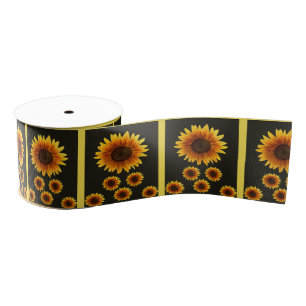 sierlint zonnebloemen grosgrain lint