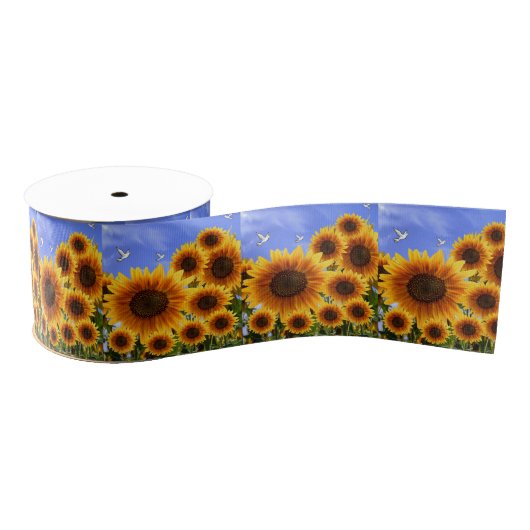 sierlint zonnebloemen grosgrain lint (Spoel)