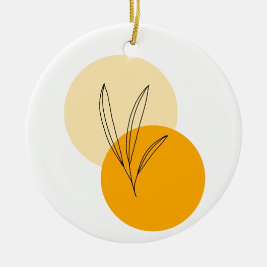 Siermotief eenvoudig ontwerp keramisch ornament (Voorkant)